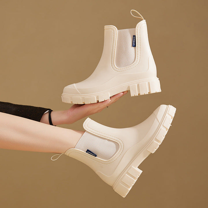 Women's Chunky Lug Sole Ankle Chelsea Boots