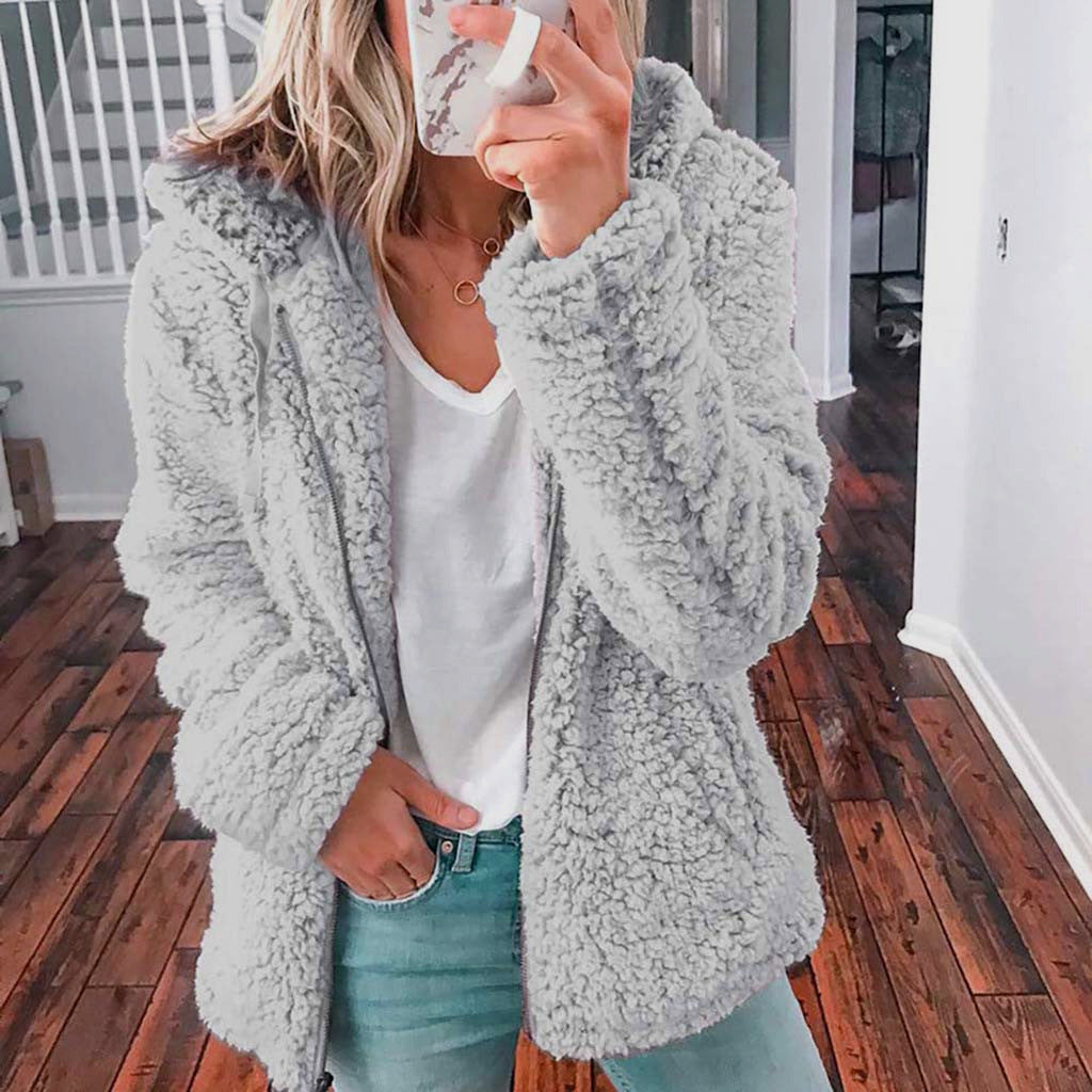 Eabha | Women's Hooded Sherpa Fleece Jacket