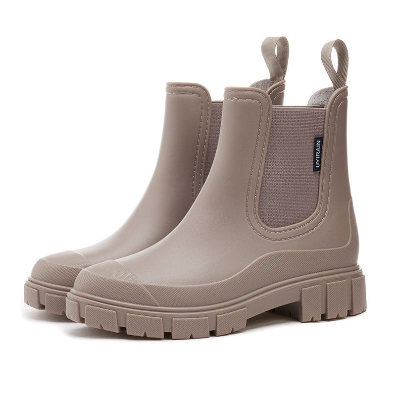 Women's Chunky Lug Sole Ankle Chelsea Boots