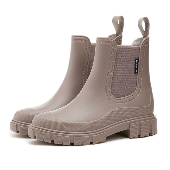 Women's Chunky Lug Sole Ankle Chelsea Boots