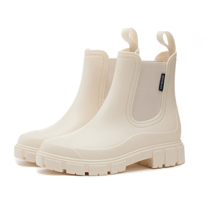 Women's Chunky Lug Sole Ankle Chelsea Boots