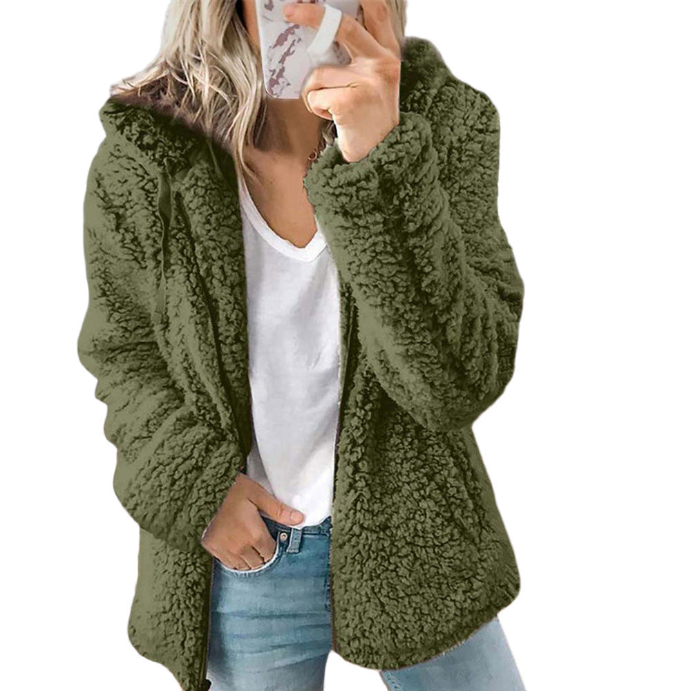 Eabha | Women's Hooded Sherpa Fleece Jacket