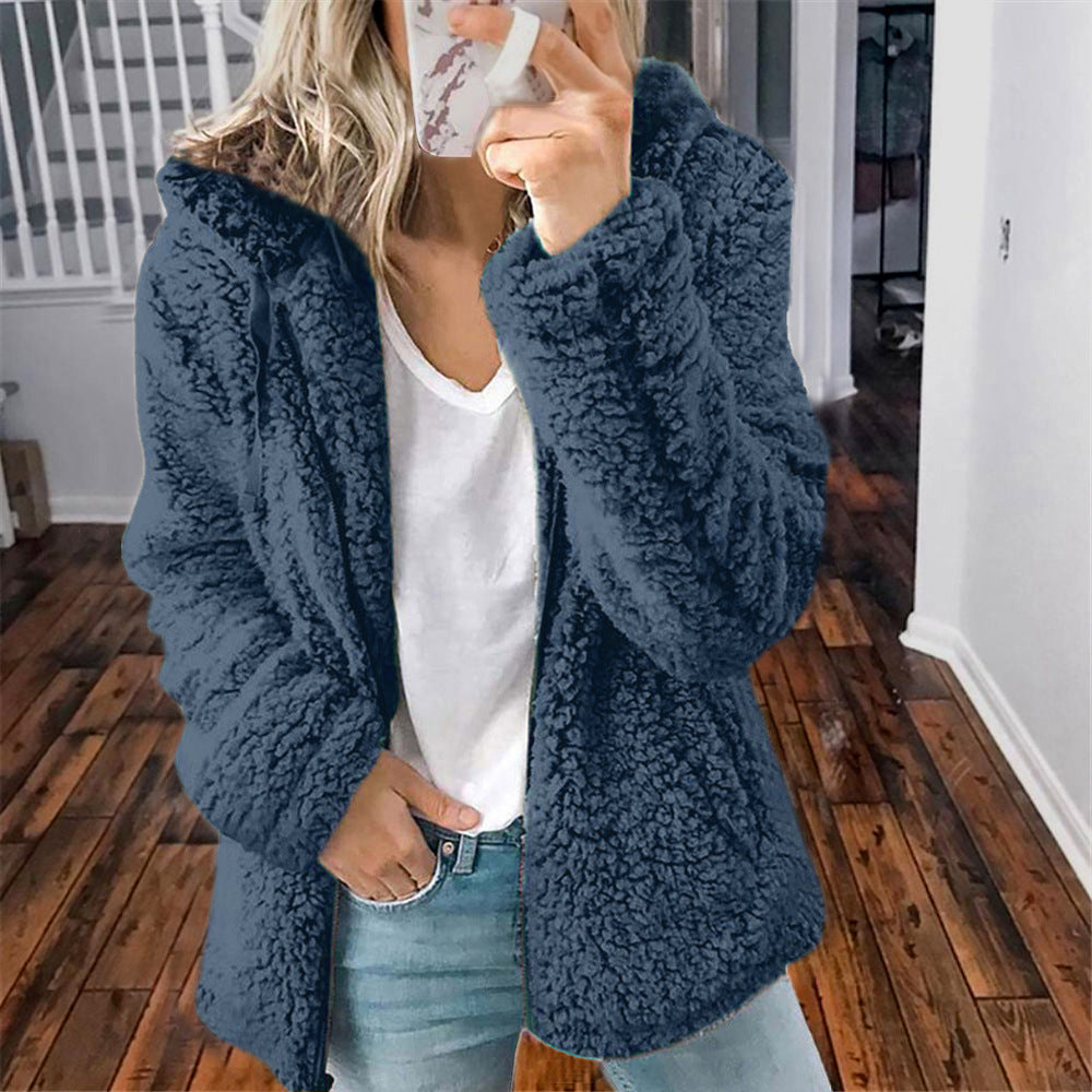 Eabha | Women's Hooded Sherpa Fleece Jacket
