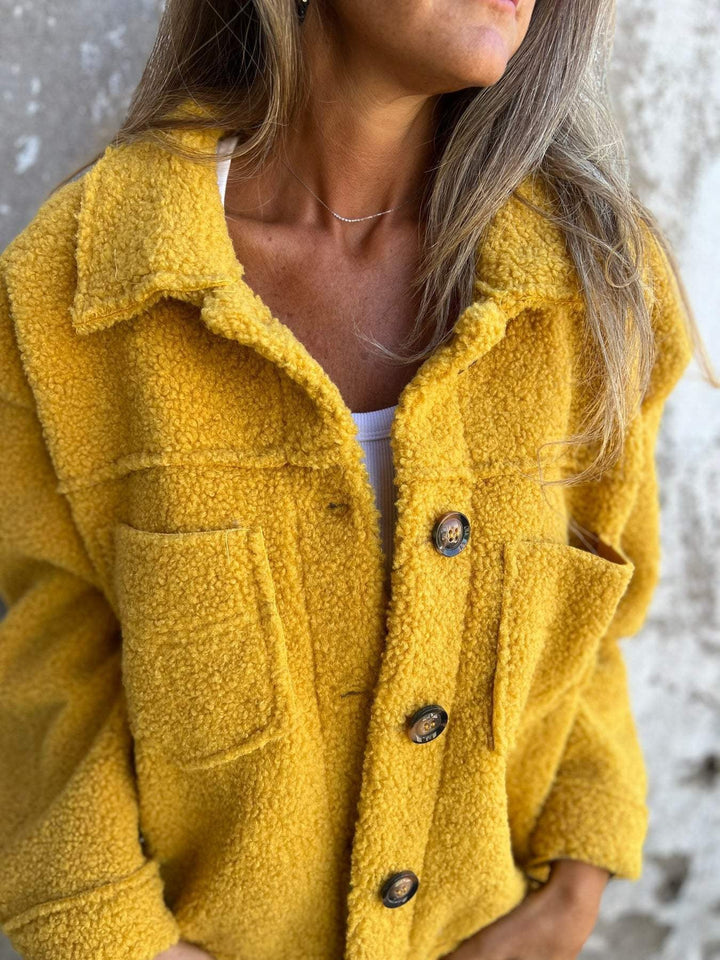 Rosaline | Lapel Collar Coat with Button Front