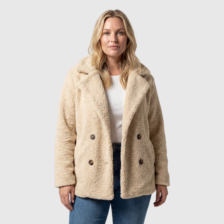 Iseult | Relaxed Lapel Collar Coat with Long Sleeves