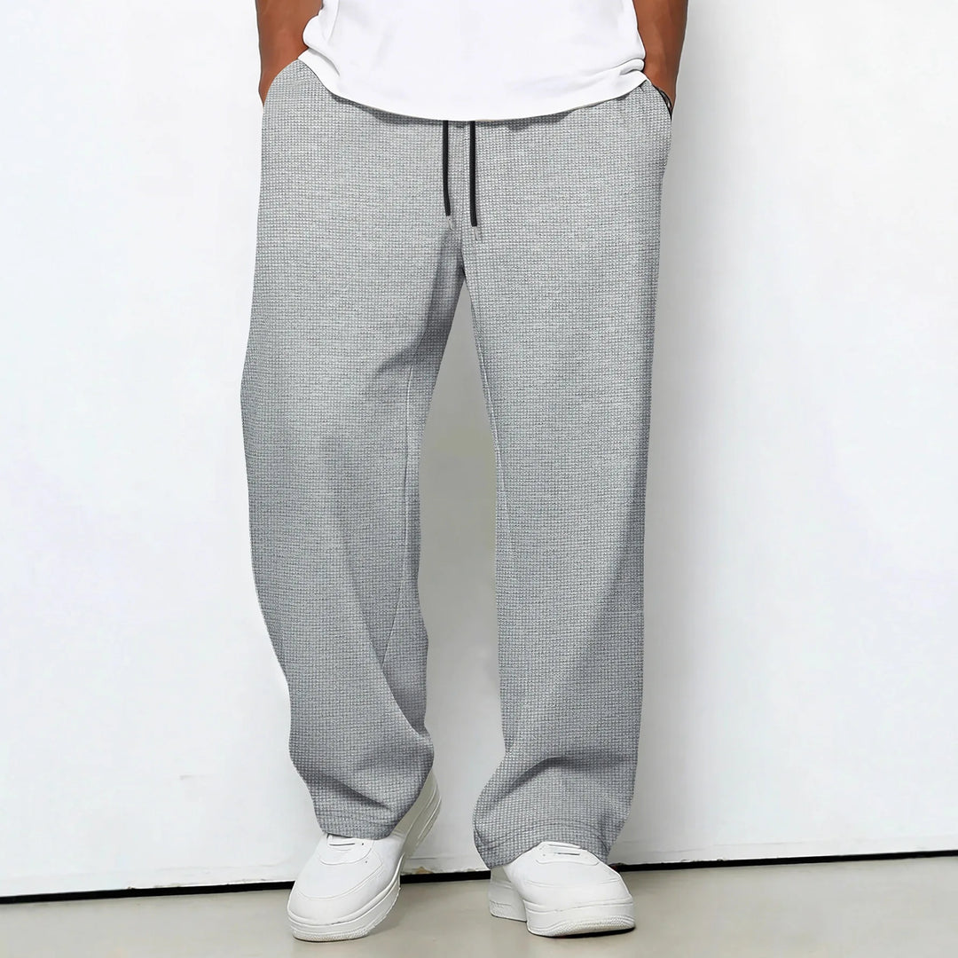 Diarmuid | Men's Straight-Leg Trousers with Drawstring Waist