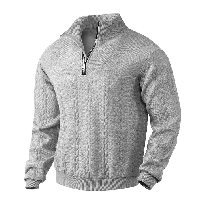 Men's Cable Knit Quarter Zip Jumper