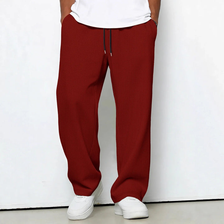 Diarmuid | Men's Straight-Leg Trousers with Drawstring Waist