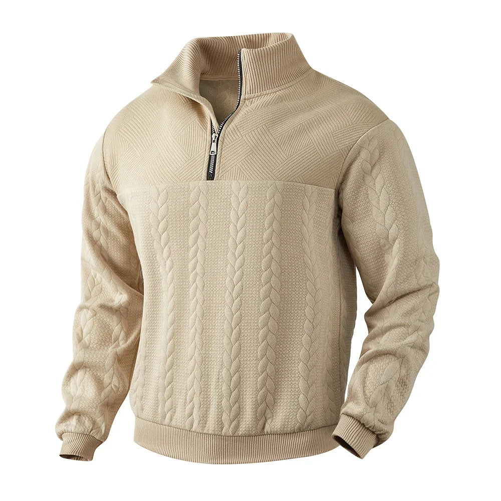Men's Cable Knit Quarter Zip Jumper