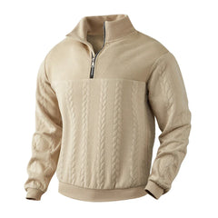 Eugene | Men's Cable Knit Quarter Zip Jumper