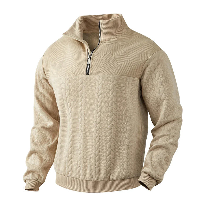 Men's Cable Knit Quarter Zip Jumper
