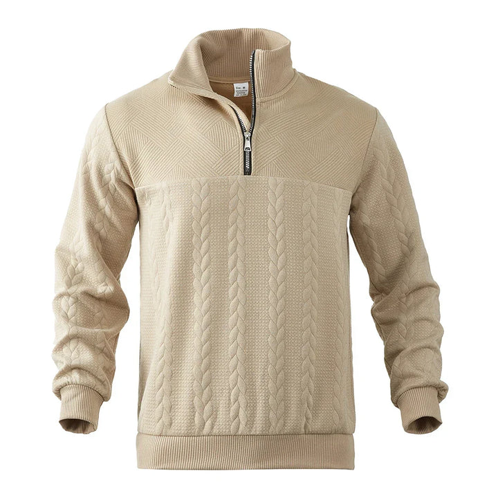 Men's Cable Knit Quarter Zip Jumper