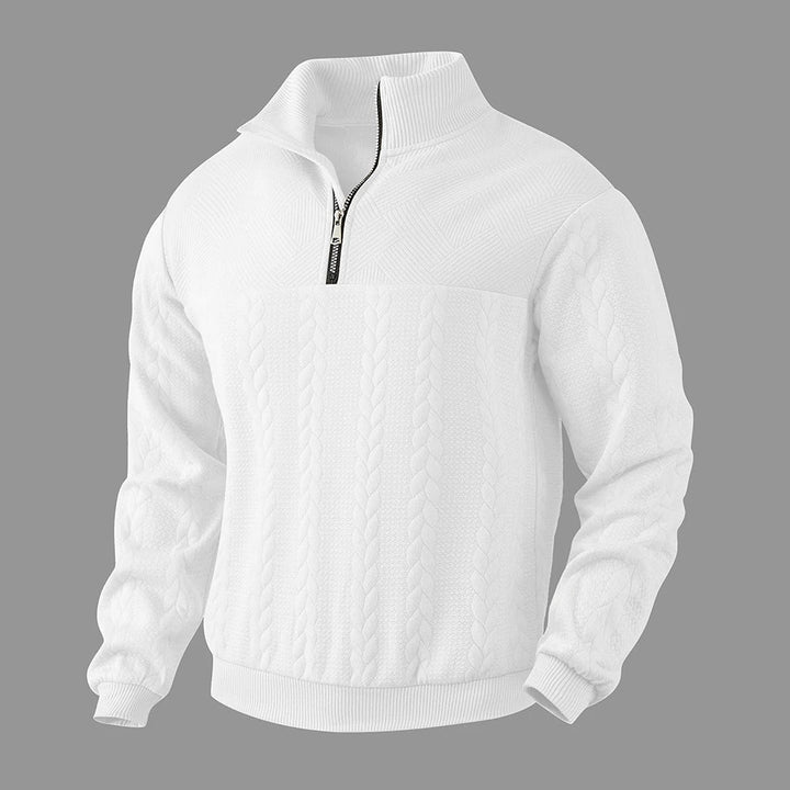 Men's Cable Knit Quarter Zip Jumper