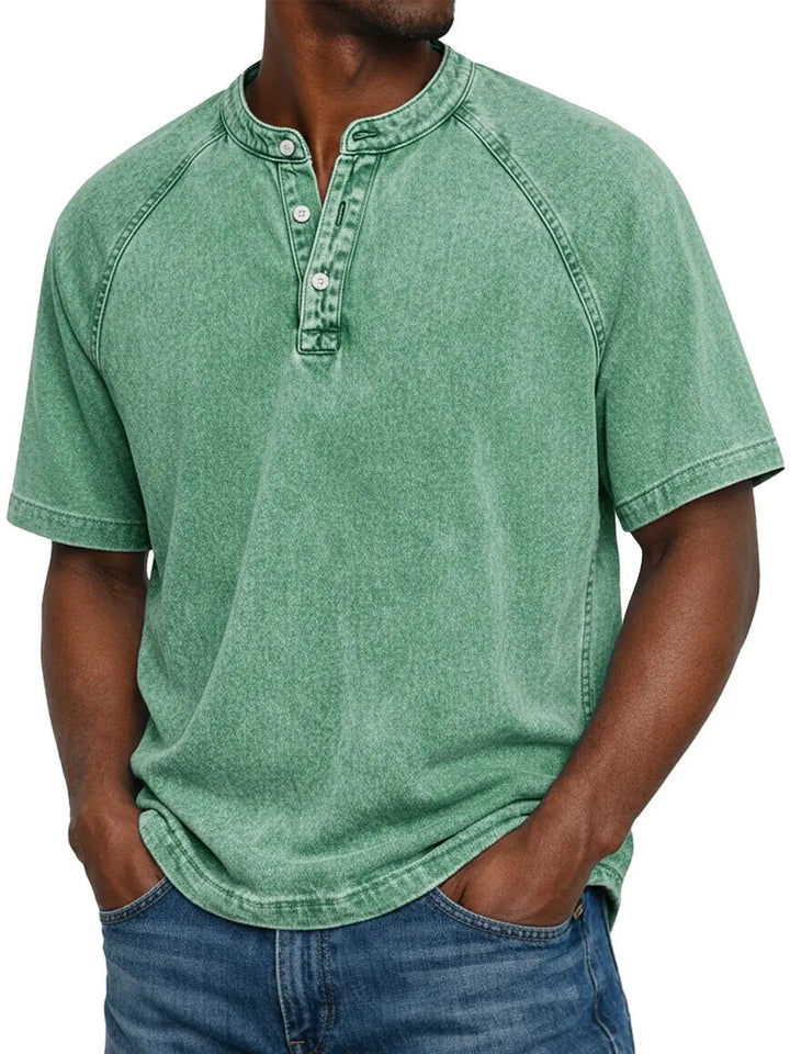 Pádraig | Men's Vintage Button-Up Shirt with Chest Pocket