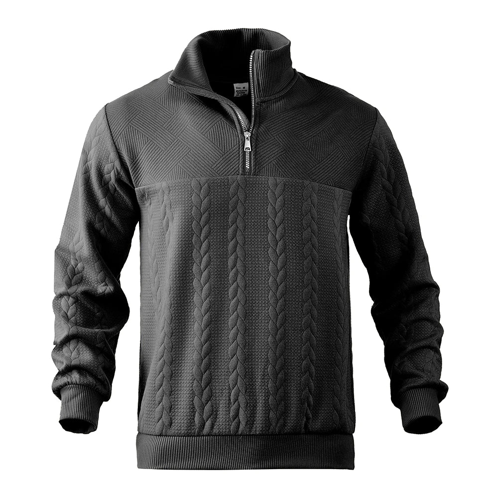Men's Cable Knit Quarter Zip Jumper