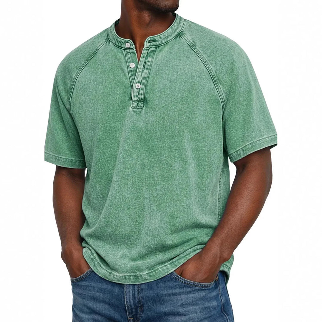 Pádraig | Men's Vintage Button-Up Shirt with Chest Pocket