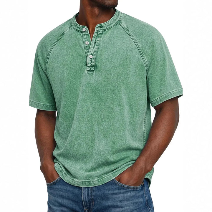 Pádraig | Men's Vintage Button-Up Shirt with Chest Pocket