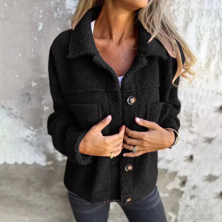 Rosaline | Lapel Collar Coat with Button Front