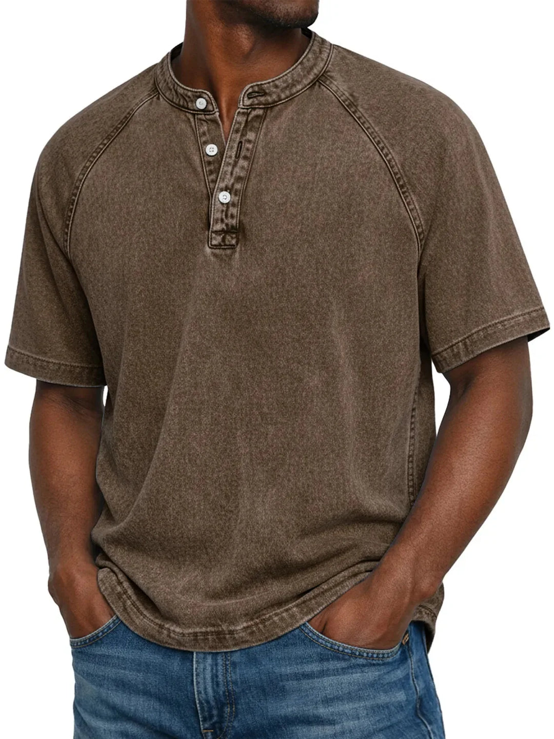 Pádraig | Men's Vintage Button-Up Shirt with Chest Pocket