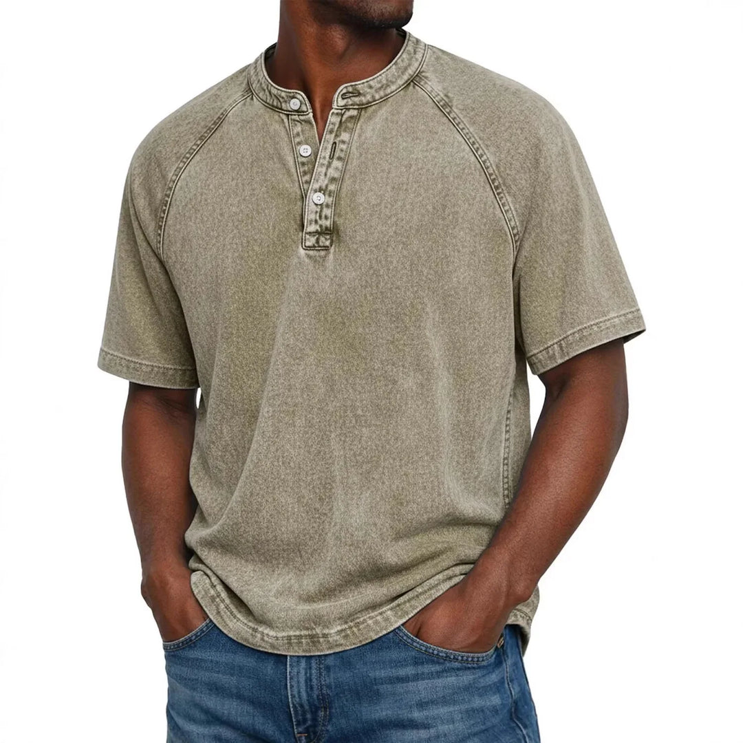 Pádraig | Men's Vintage Button-Up Shirt with Chest Pocket
