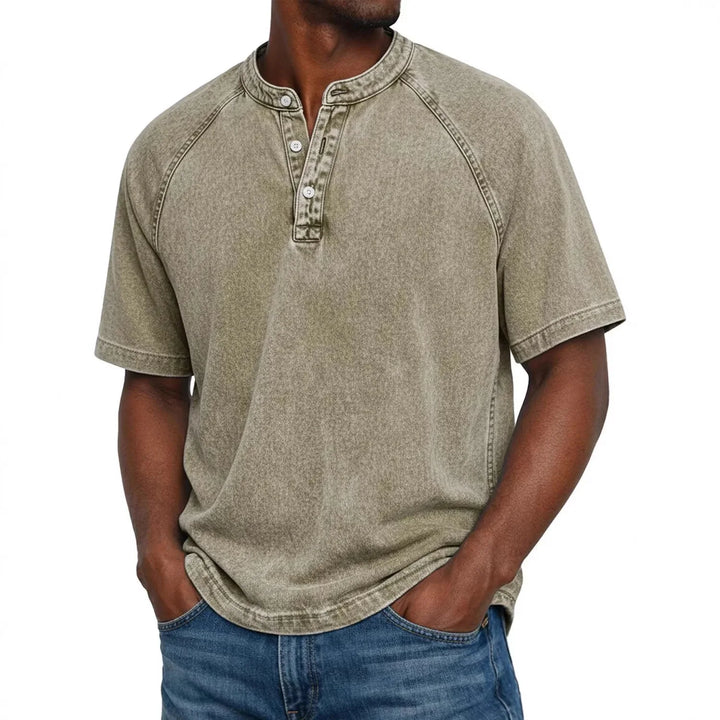 Pádraig | Men's Vintage Button-Up Shirt with Chest Pocket