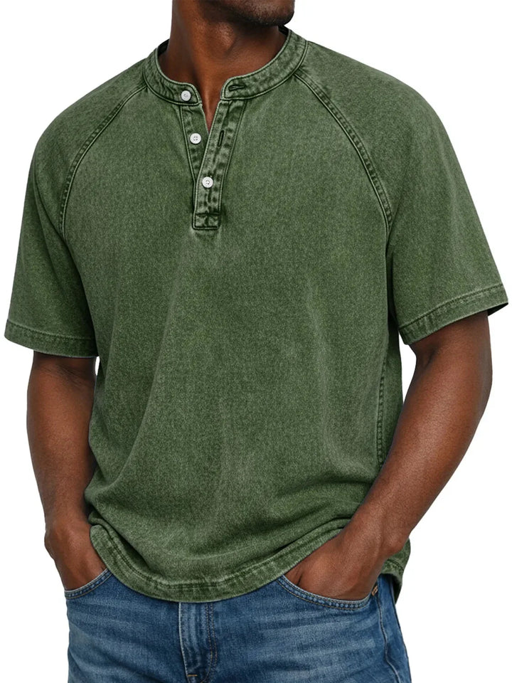 Pádraig | Men's Vintage Button-Up Shirt with Chest Pocket