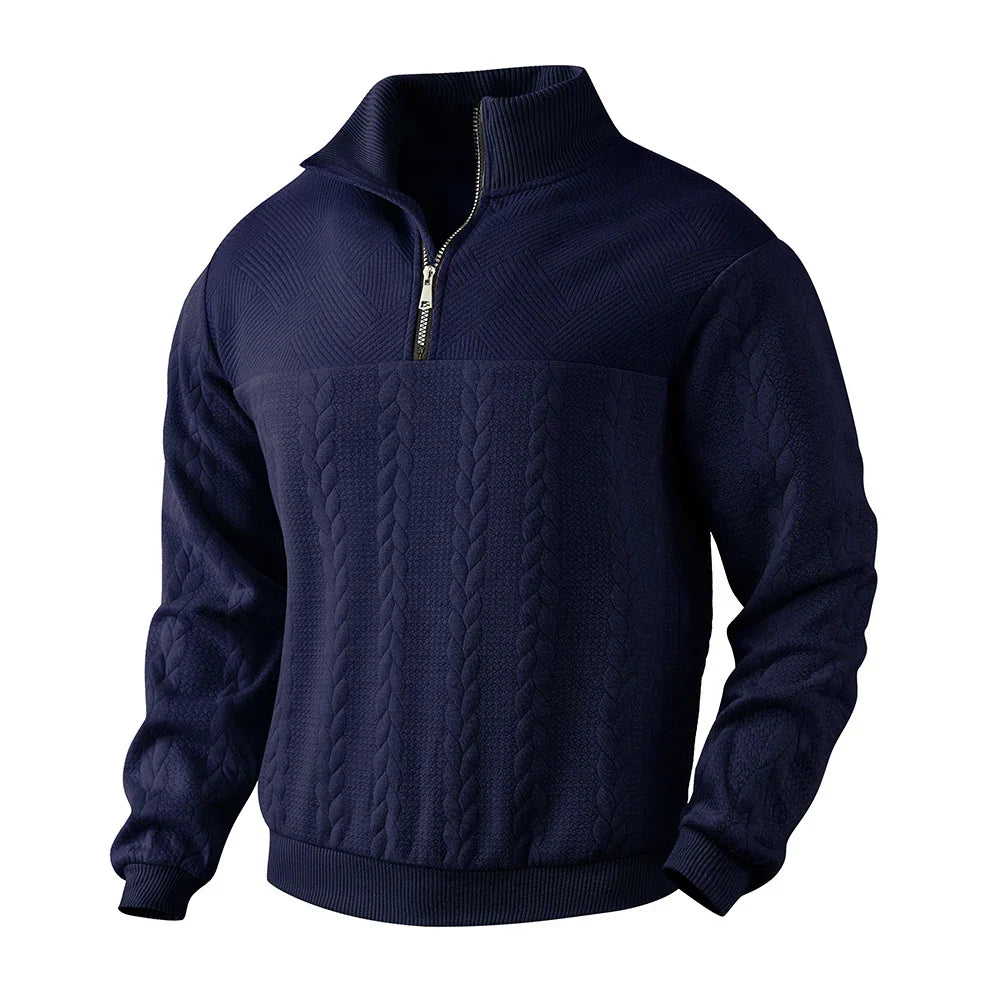 Men's Cable Knit Quarter Zip Jumper