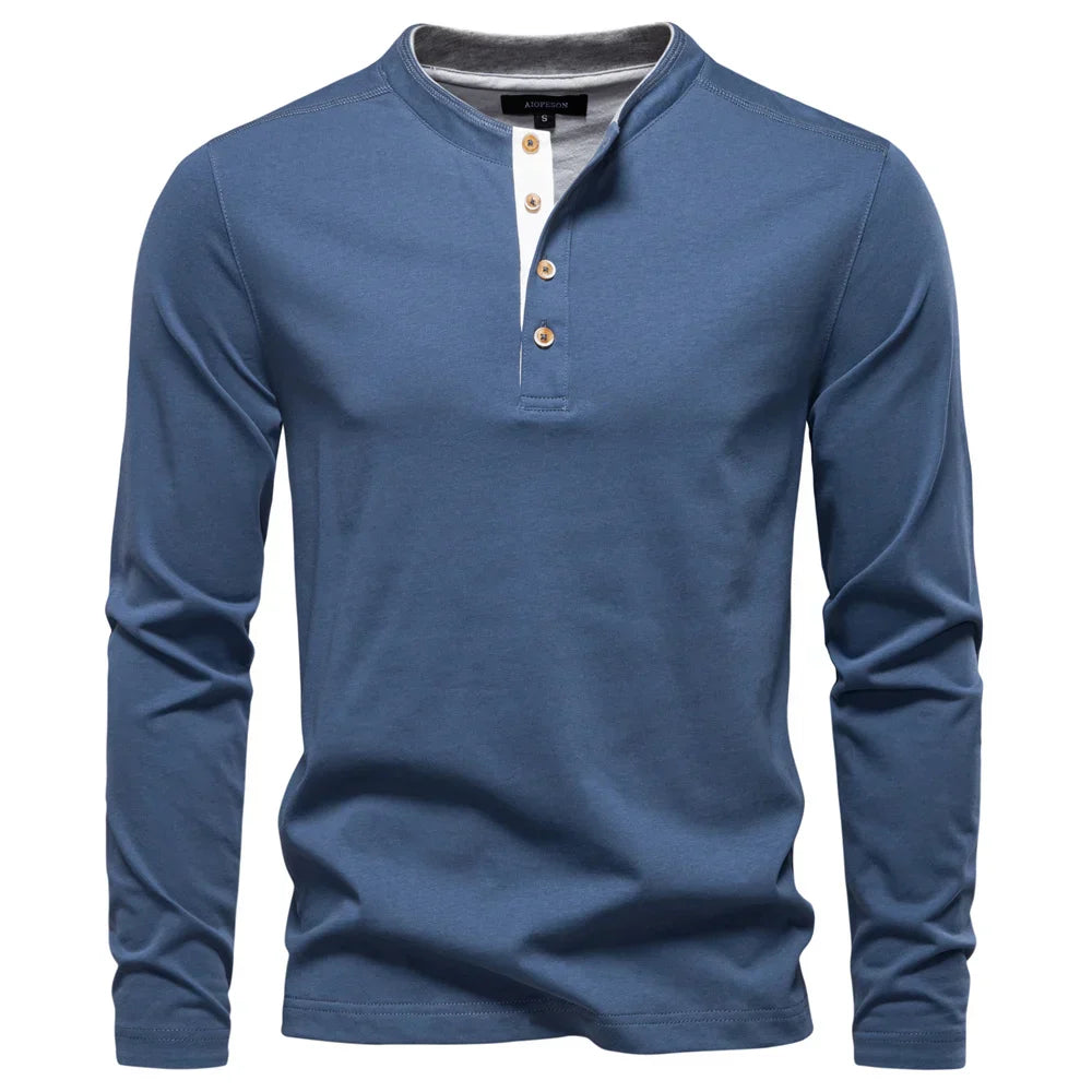 Tadhg | Men's Plain Long-Sleeve T-Shirt