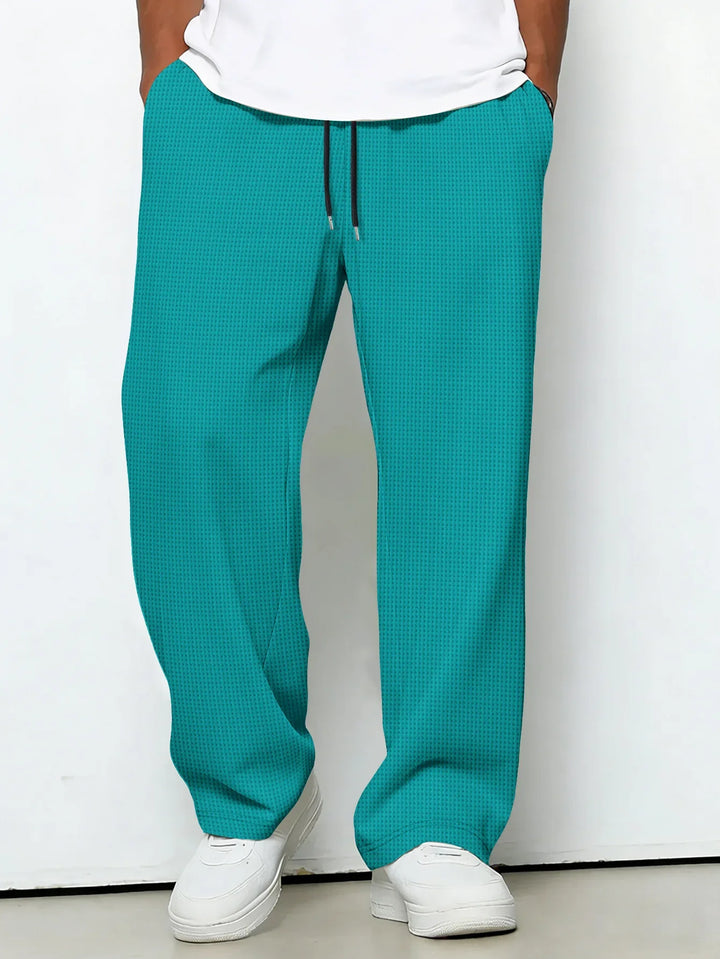 Diarmuid | Men's Straight-Leg Trousers with Drawstring Waist