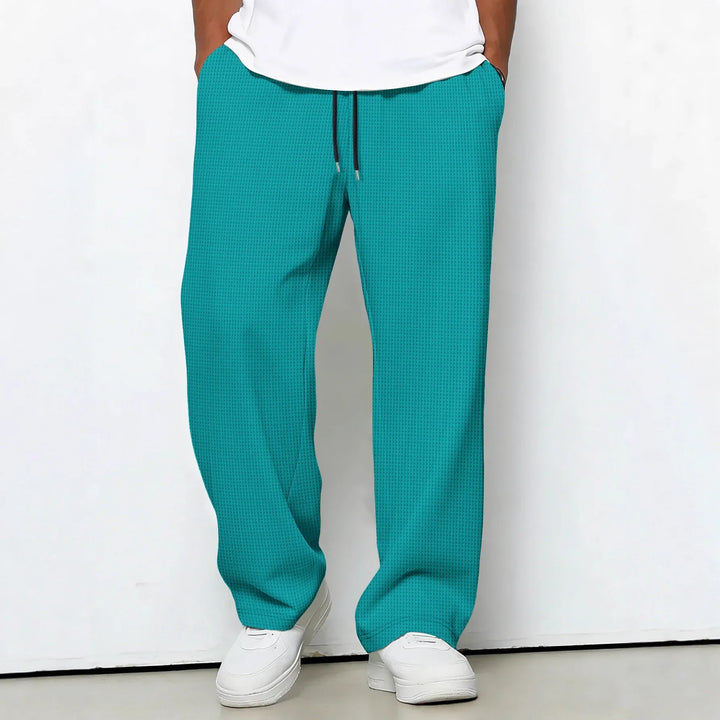 Diarmuid | Men's Straight-Leg Trousers with Drawstring Waist