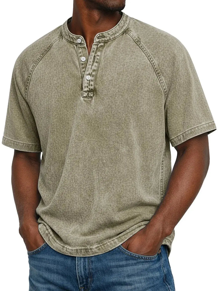 Pádraig | Men's Vintage Button-Up Shirt with Chest Pocket