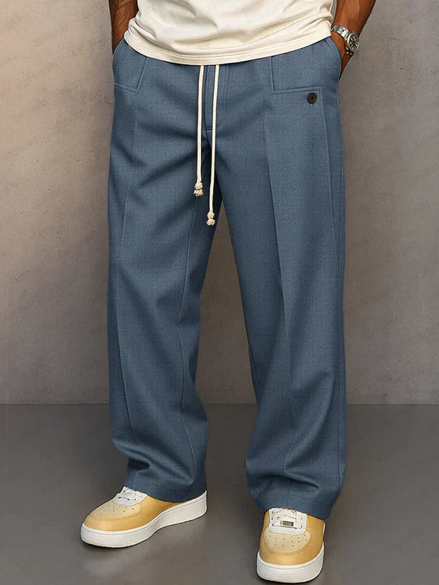Griffin | Men's Drawstring Trousers with Front Crease