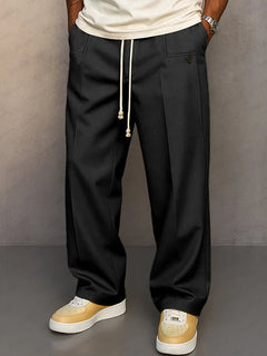 Griffin | Men's Drawstring Trousers with Front Crease