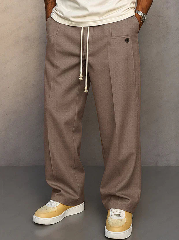 Griffin | Men's Drawstring Trousers with Front Crease