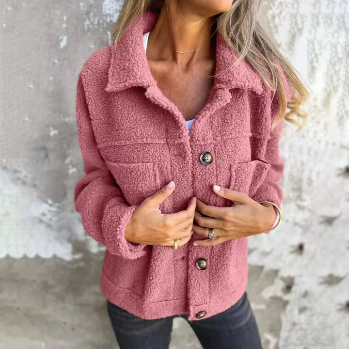 Rosaline | Lapel Collar Coat with Button Front