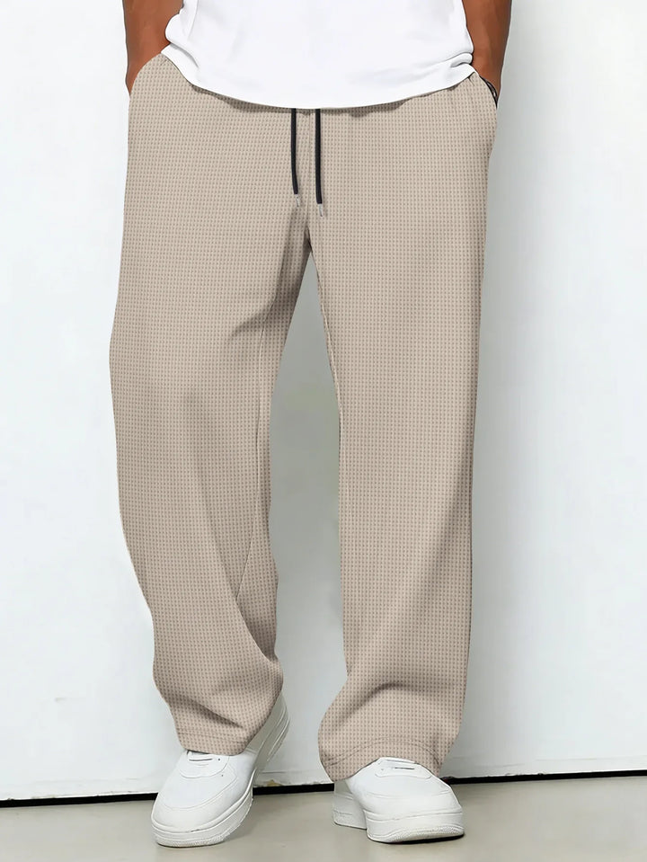 Diarmuid | Men's Straight-Leg Trousers with Drawstring Waist