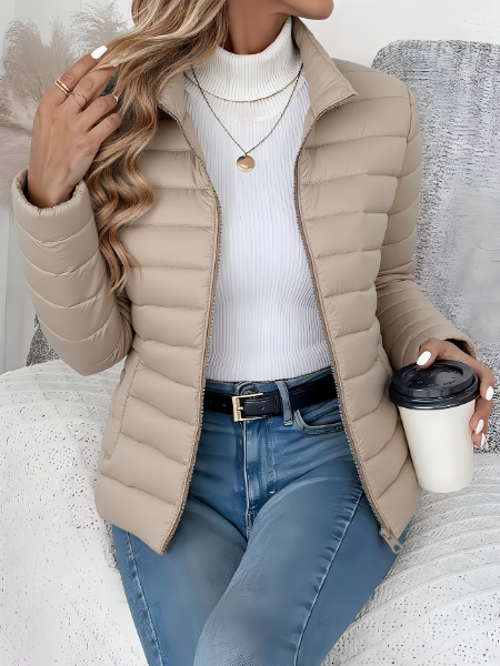 Catriona | Lightweight Quilted Jacket with High Stand Collar