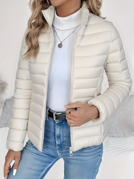 Catriona | Lightweight Quilted Jacket with High Stand Collar