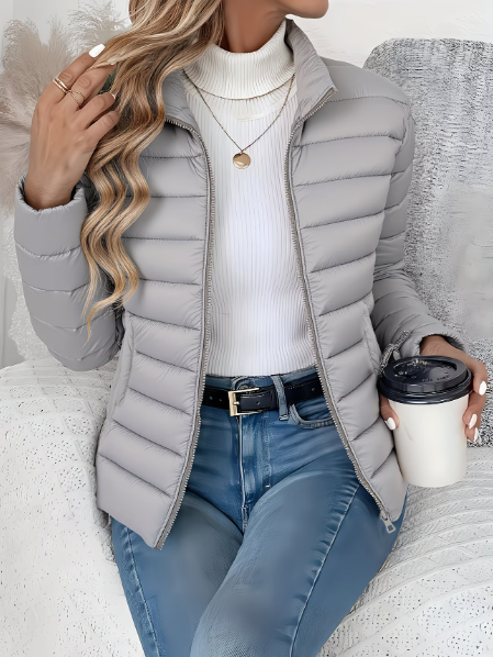 Catriona | Lightweight Quilted Jacket with High Stand Collar