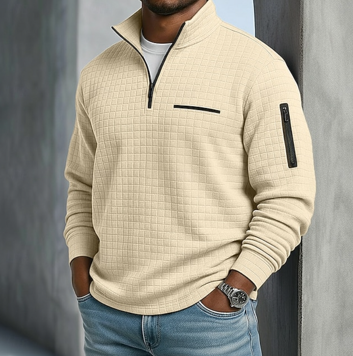Edward | Waffle Knit Jumper with Long Sleeves