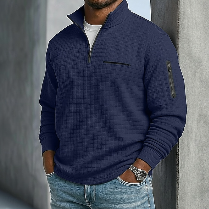 Edward | Waffle Knit Jumper with Long Sleeves