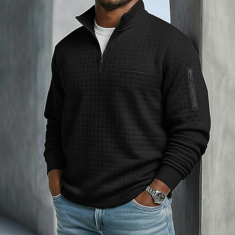 Edward | Waffle Knit Jumper with Long Sleeves