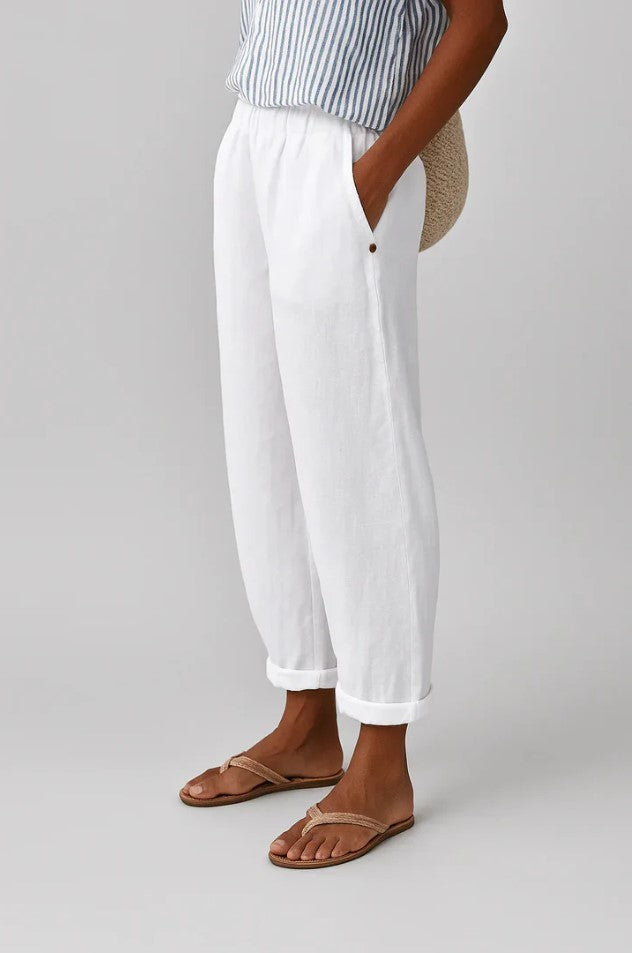 Deichtine | Straight-Leg Trousers with Elastic Waist and Pockets