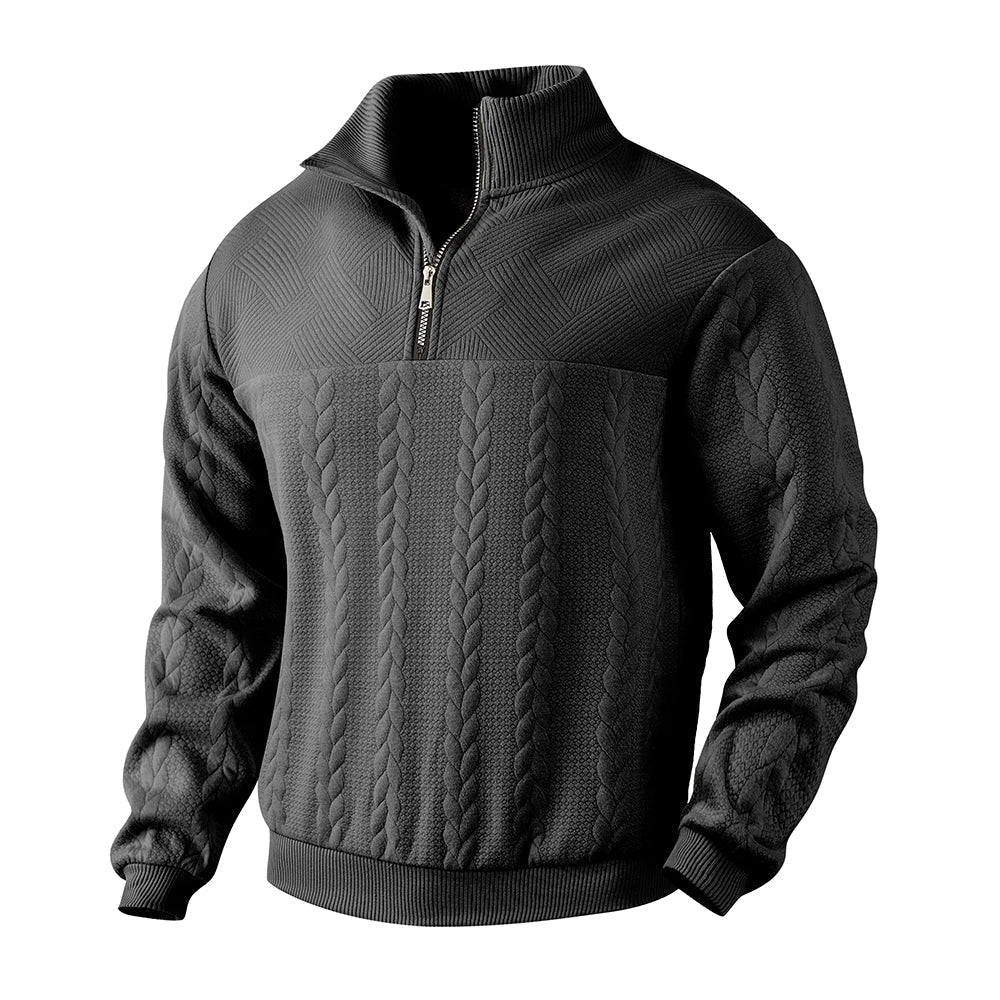 Men's Cable Knit Quarter Zip Jumper