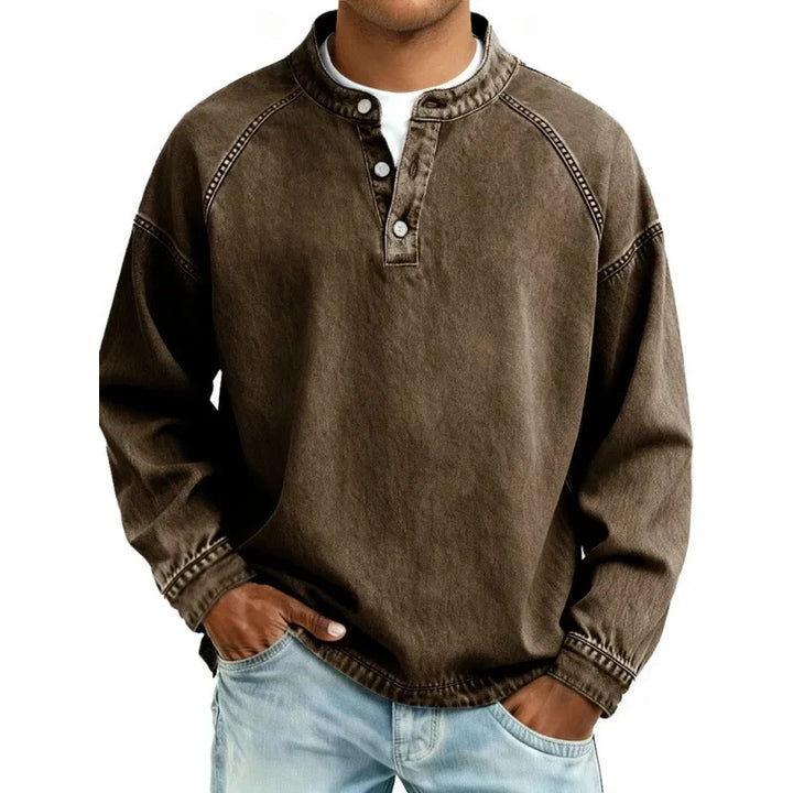 Aogán | Vintage-Inspired Textured Button-Up Shirt