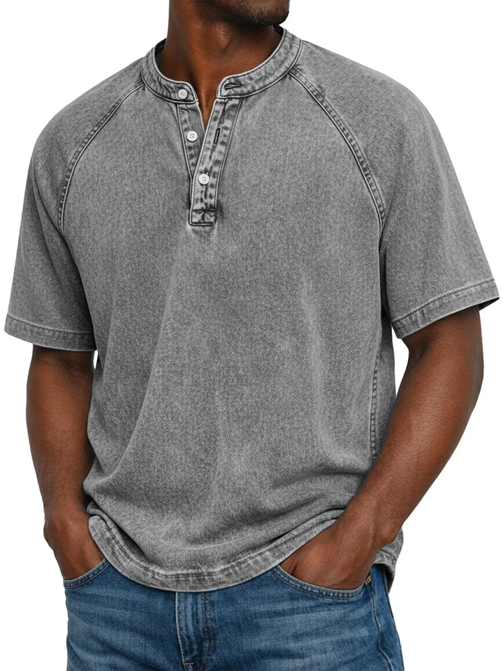 Pádraig | Men's Vintage Button-Up Shirt with Chest Pocket