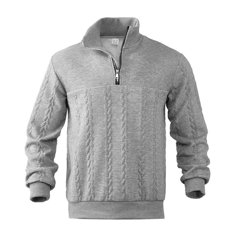 Men's Cable Knit Quarter Zip Jumper
