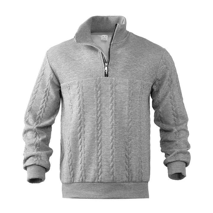 Men's Cable Knit Quarter Zip Jumper