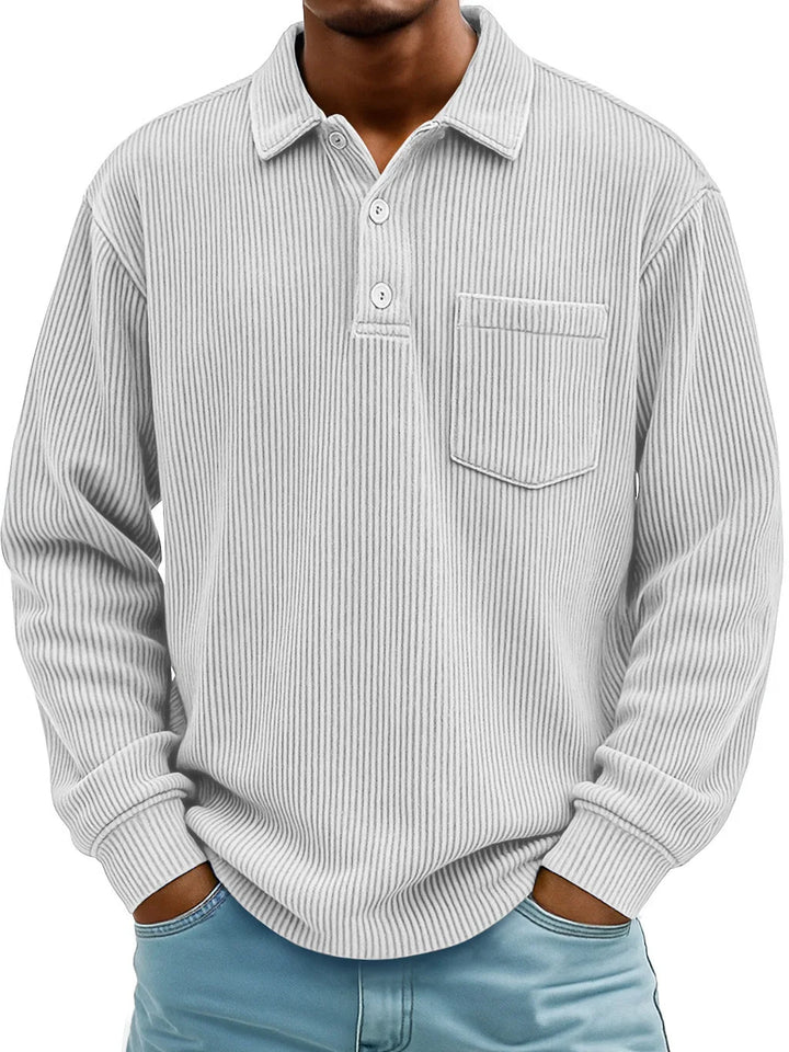 Walt | Men's Ribbed Long-Sleeve Polo Shirt