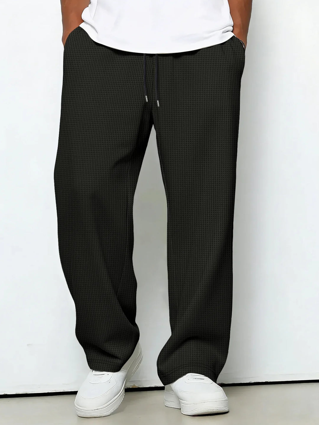 Diarmuid | Men's Straight-Leg Trousers with Drawstring Waist